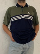 Vintage Adidas Polo Shirt black Oversized - XXL