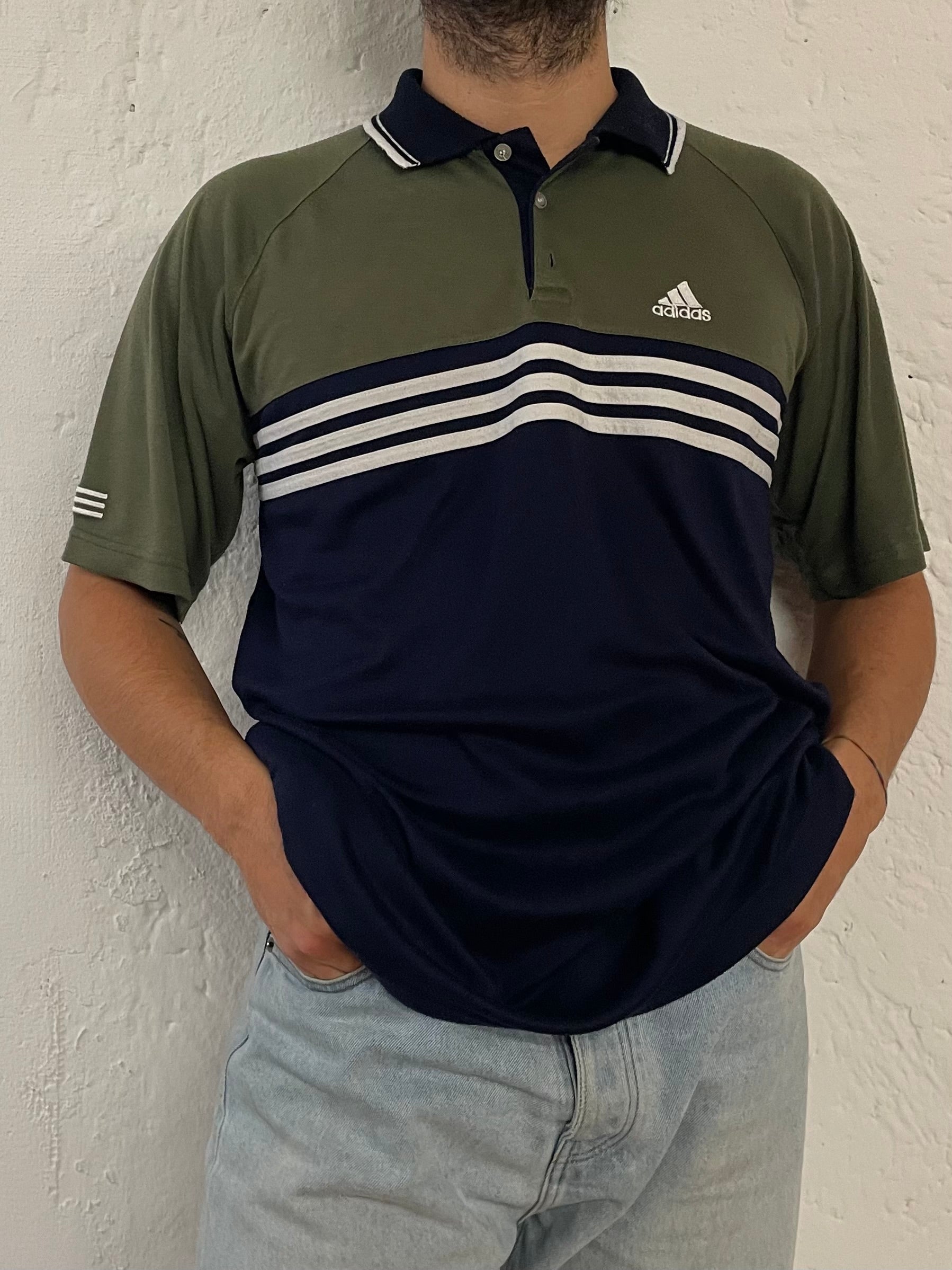 Vintage Adidas Polo Shirt black Oversized - XXL