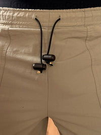 Unisex Pants Yokoo Beige Stretch Waist Adjustable Drawstring – L