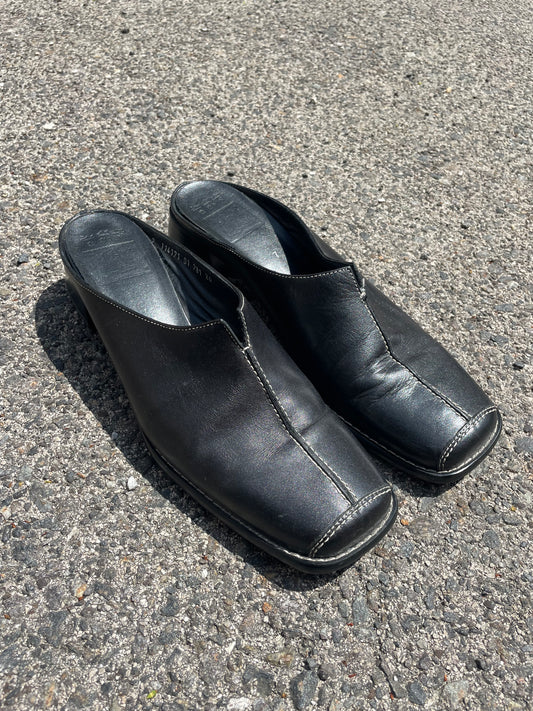 Vintage Leder Slippers Gr. 39/40