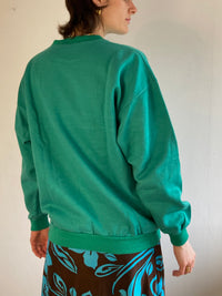 Sweater Vintage Turquoise Cotton & Acrylic Longsleeve Unisex – L