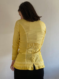 Blouse Vintage Made in Italy Button Detail Elegant Layering Women – M/L