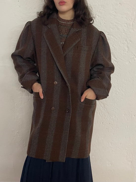 Vintage Makyta Luxury Coat Wool Blend Winter – L