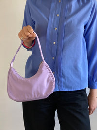 Bag Small Shoulder Bag Purple Zip Closure – One Size