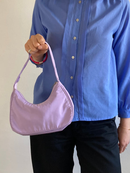 Bag Small Shoulder Bag Purple Zip Closure – One Size