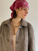 Coat Vintage Y2K Women Lama & Wool Blend – M
