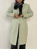 Trench Coat Green Long Mint – Women’s Size M
