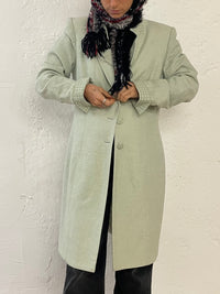 Trench Coat Green Long Mint – Women’s Size M