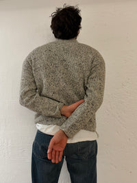 Vintage Wool Pullover Grey Wool Longsleeve Unisex – L