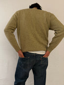 Pullover Authentic Yellow Cream Ocher Wool Blend Longsleeve Unisex  – XL