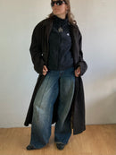 Coat Vintage Brown Wool High-Quality Long Unisex – M/L