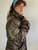 Puffer Jacket Vintage Brown Bronze Warm Geox Unisex – M