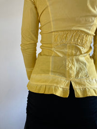 Blouse Vintage Made in Italy Button Detail Elegant Layering Women – M/L
