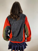 Track Jacket Vintage Puma Front Print Sport Black Red Unisex Longsleeve Retro – L