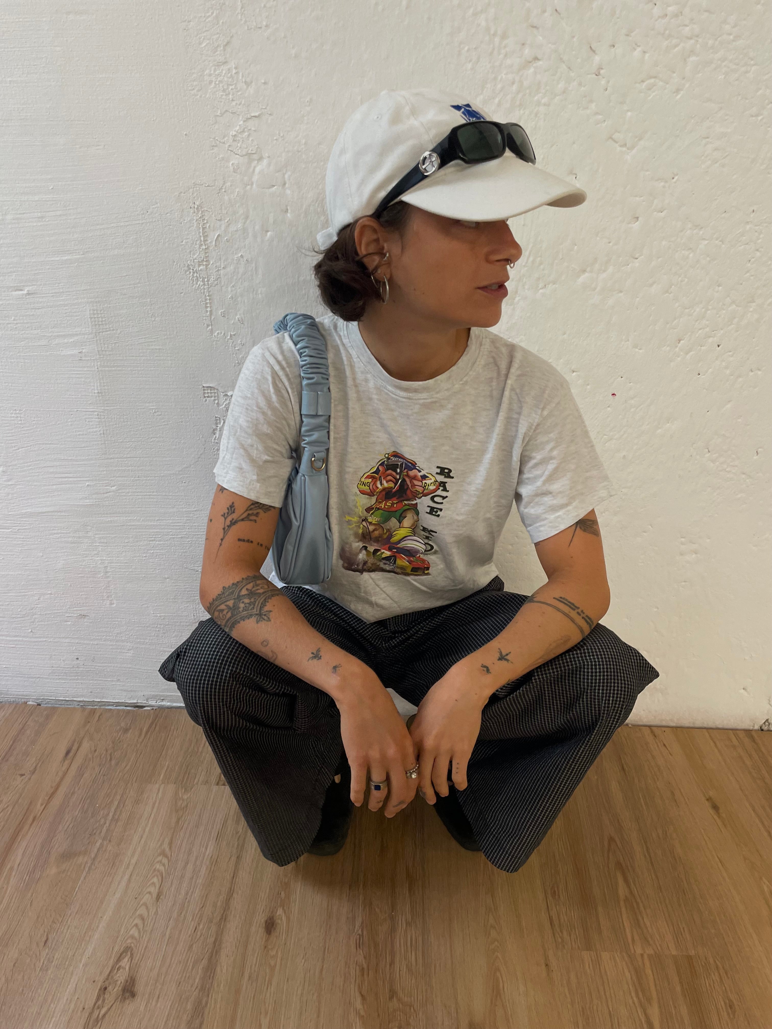 Hellgraues Shirt "race Kid" S