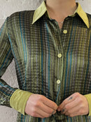 Langarm grüne Bluse - Kleiderhaufen - Default Title