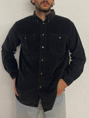 Vintage HAZARD Regular Fit Shirt Black Long Sleeve – L