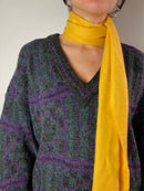 Sweater Vintage Wool Oversized Knit Pullover Unisex – M