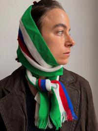 Made in Italy Scarf Green, Red, White and Blue - One Size