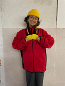 Versatile Red Fleece Jacket - Kleiderhaufen - Default Title