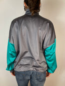 Jacket Vintage Track Jacket Puma Gray Turquoise Red Unisex – L
