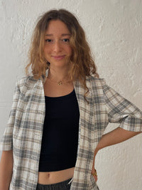 Kariertes Kurzarmhemd M - Kleiderhaufen - Default Title