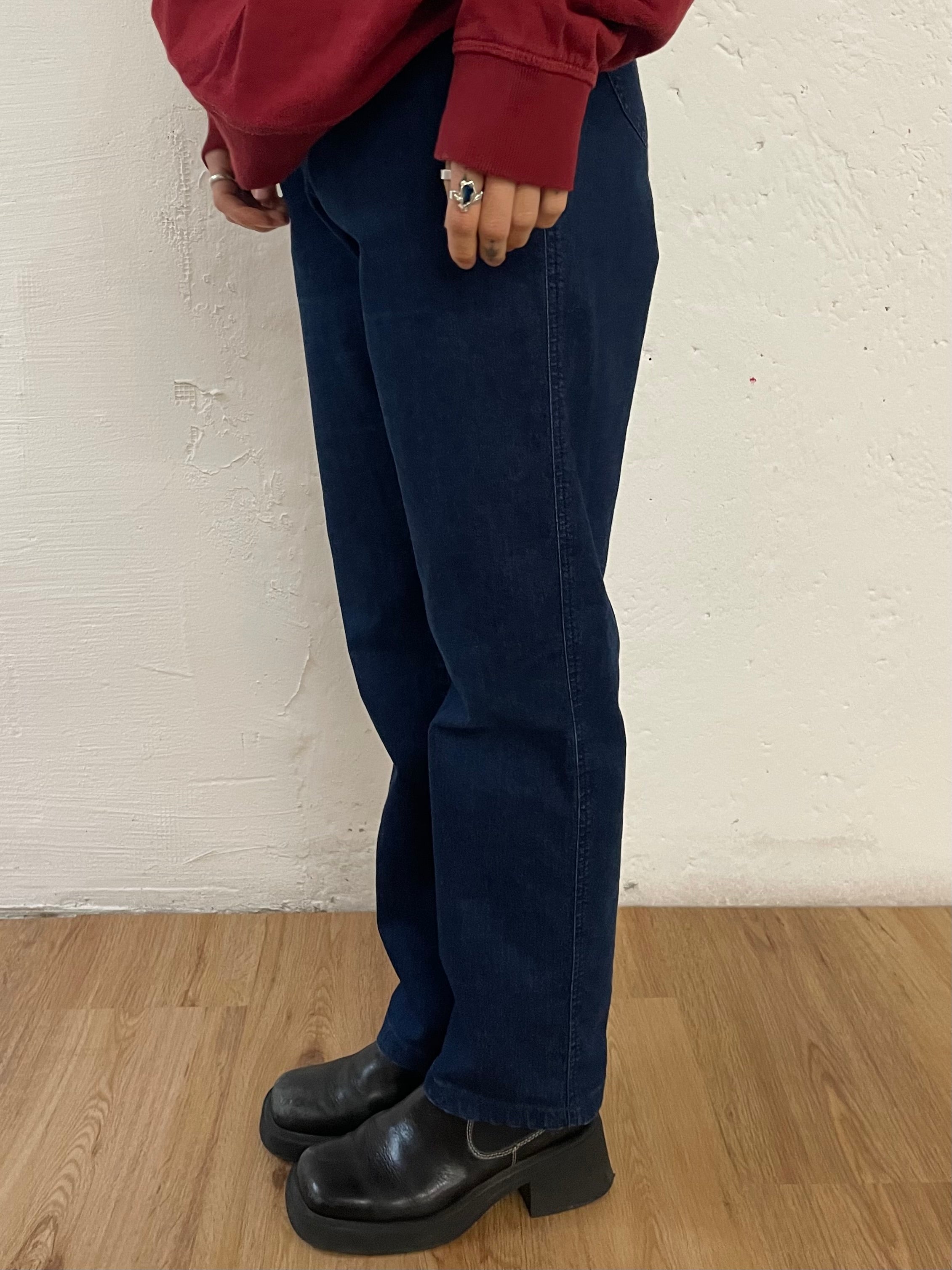 Vintage Stretchy Disney Jeans Donald Duck & Daisy Embroidered Blue Pants - S