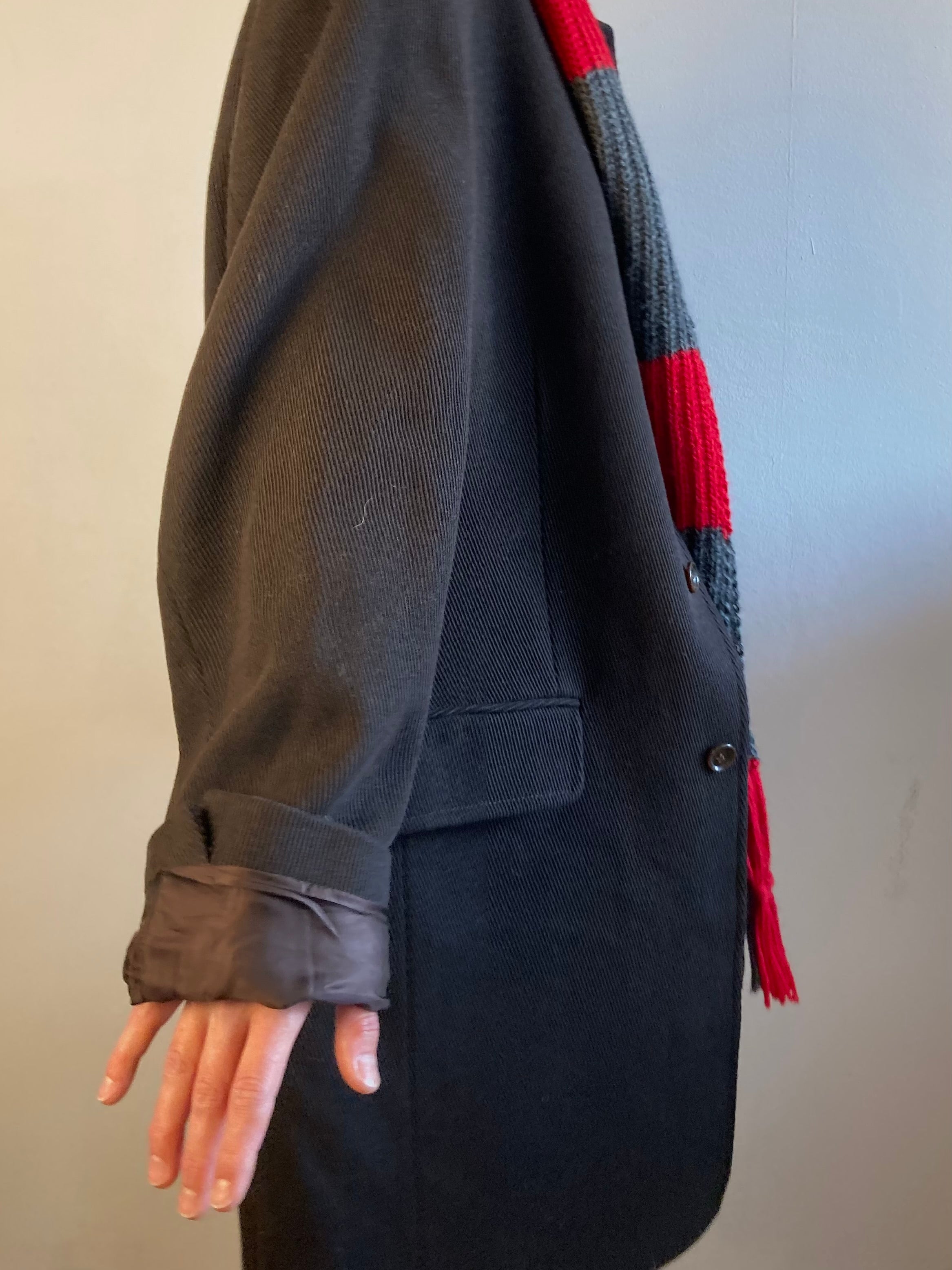 Coat Griffe Noire Brown Wool-Blend Spring Coat Unisex – M/L