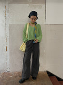 Vintage Sweater grell grün M - Kleiderhaufen - Default Title