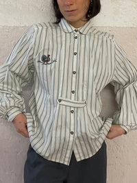 Bluse mit Herz Knöpfen und Henne - Kleiderhaufen - Default Title