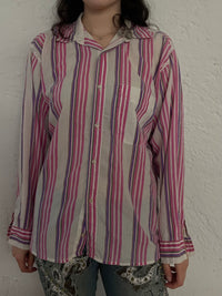 Vintage Lightweight Claudio Long Sleeve Shirt Pink – M