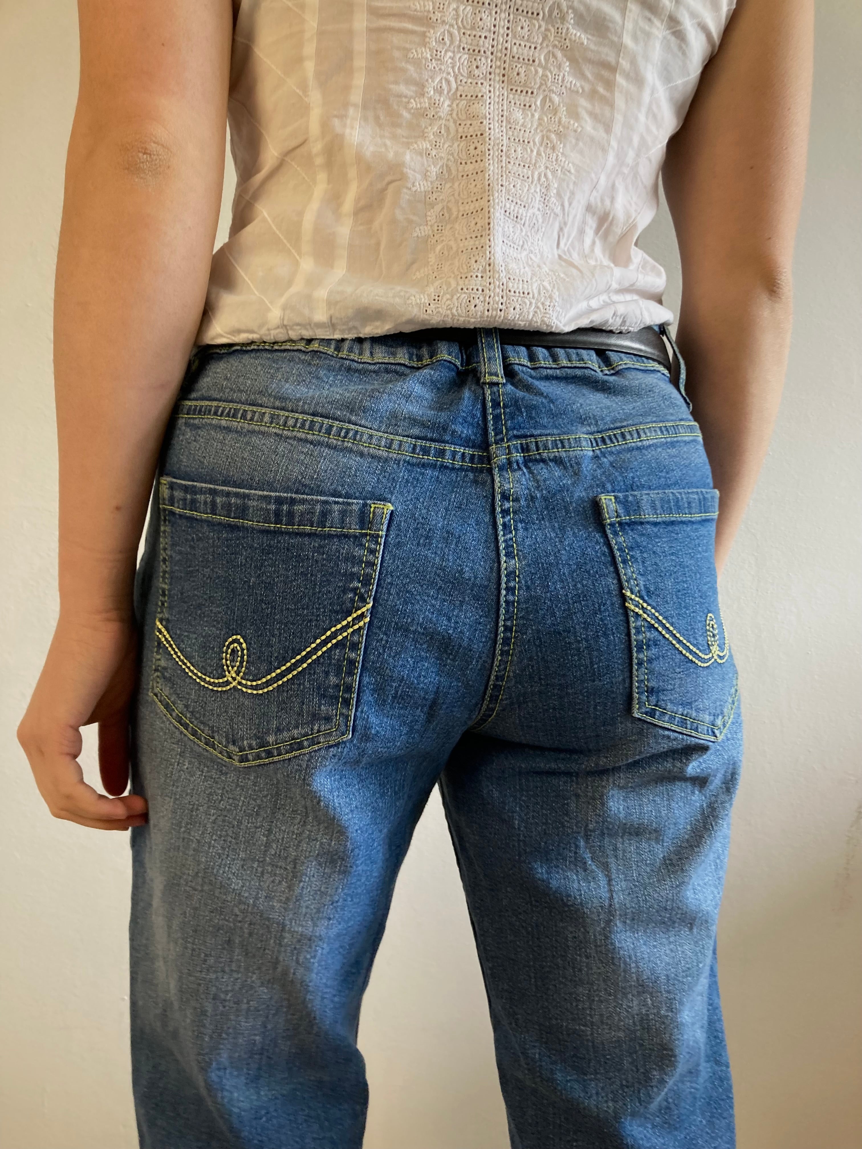 Jeans Vintage Blue Cotton John F. Gee Unisex – M