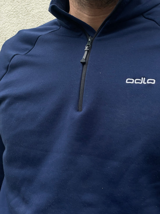 Odlo Long Sleeve Zip Neck Pullover Dark Blue – XL