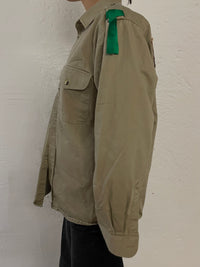 Autumn Style Brown/Grey Jacket - Patches Front & Back – M