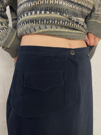 Vintage Steph Skirt Fabric Rock with Special Pocket Blue – M
