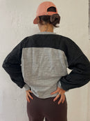 Vintage Sweater Front Graphic Grey Black – M