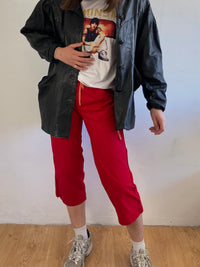 Pants Shorts Vintage 3/4 Capri Waist Red Falino Women – M