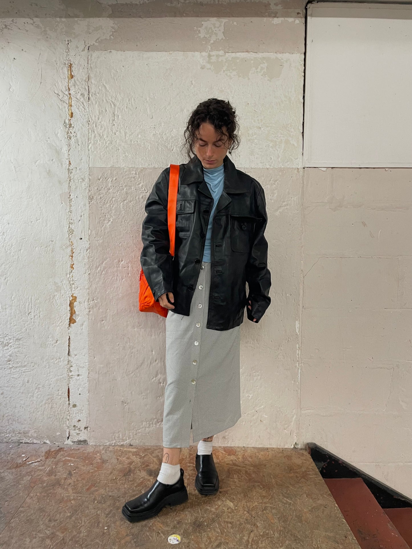 Vintage Lederjacke L - Kleiderhaufen - Default Title