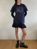 T-Shirt Vintage FK Austria Wien Front Print Football Club Unisex Black Purple – M