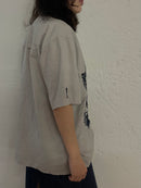 Vintage Hawaii Shirt Grey Dragon Patch & Short Sleeve – L