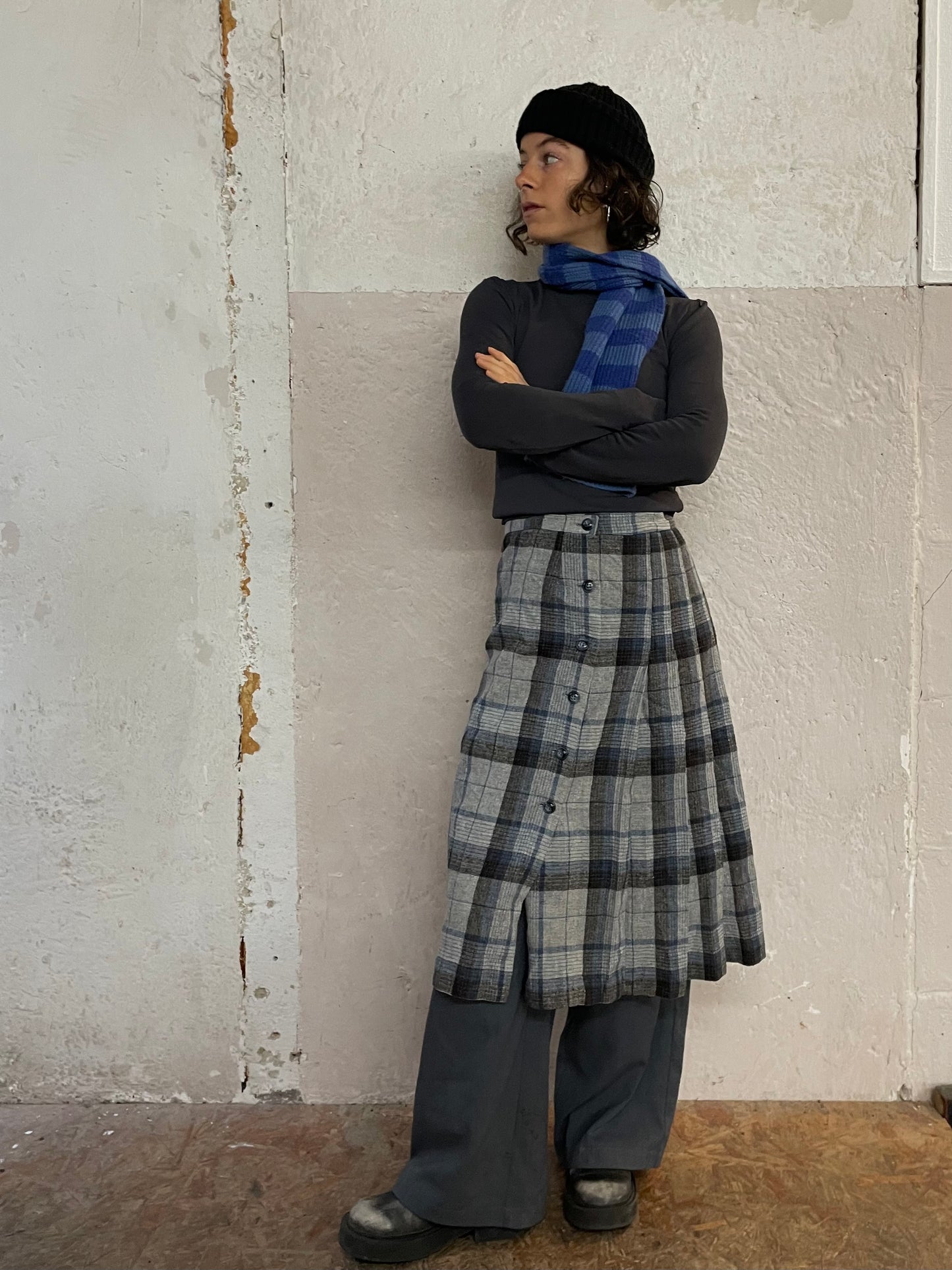 Checkered Skirt for Styling Over Pants