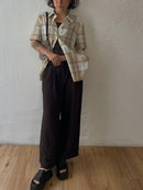 Braun/Weiß kariertes Hemd M - Kleiderhaufen - Default Title