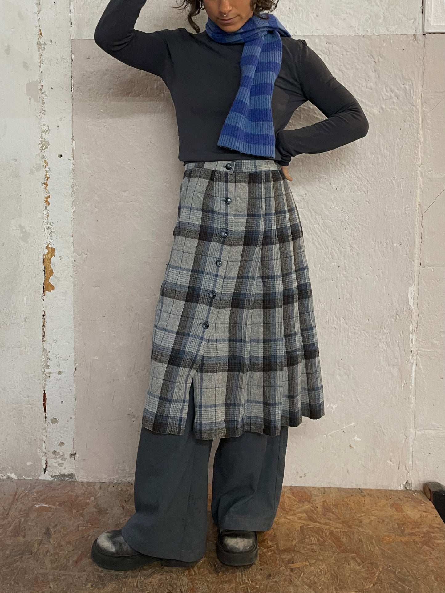 Checkered Skirt for Styling Over Pants