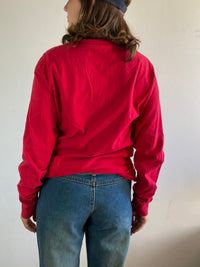 Longsleeve Vintage Red Front Print Longsleeve Oversized Unisex – M