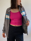 Track Jacket Vintage Y2K Puma Grey Blue Logo Unisex – L