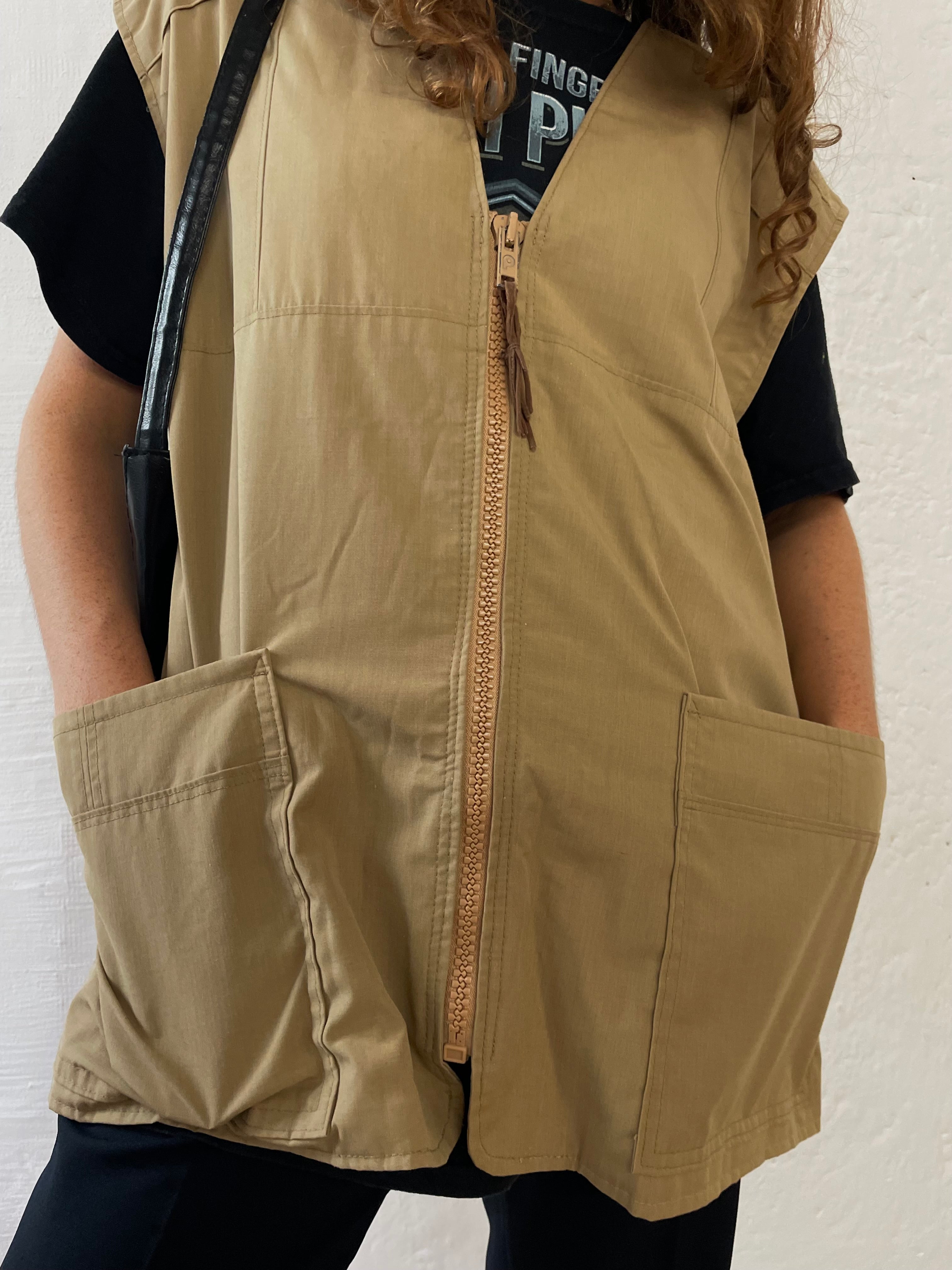 Braune Weste Unisex oversized XL