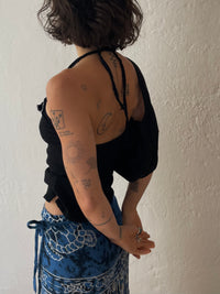 Schwarze Neckholder Top S - Kleiderhaufen - Default Title