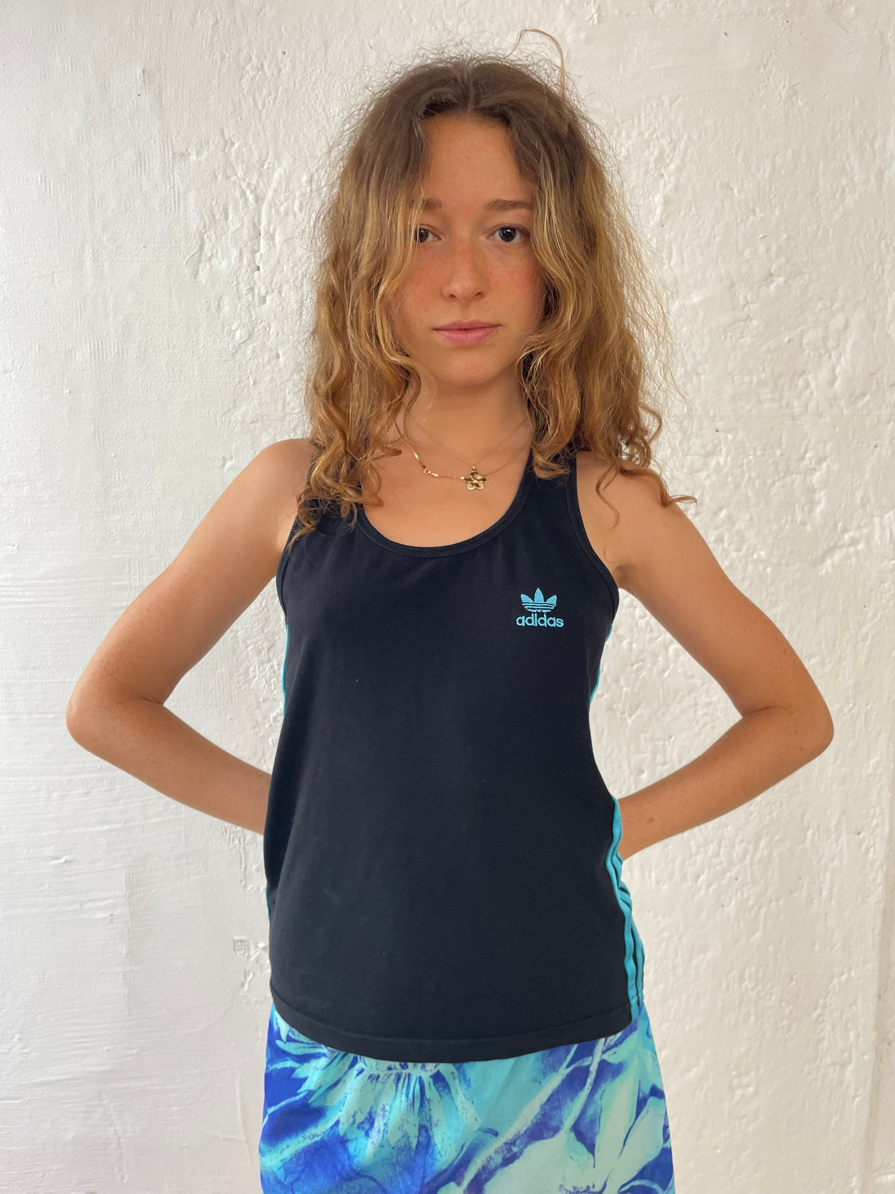 Tank Top Adidas Black & Blue Unisex – S