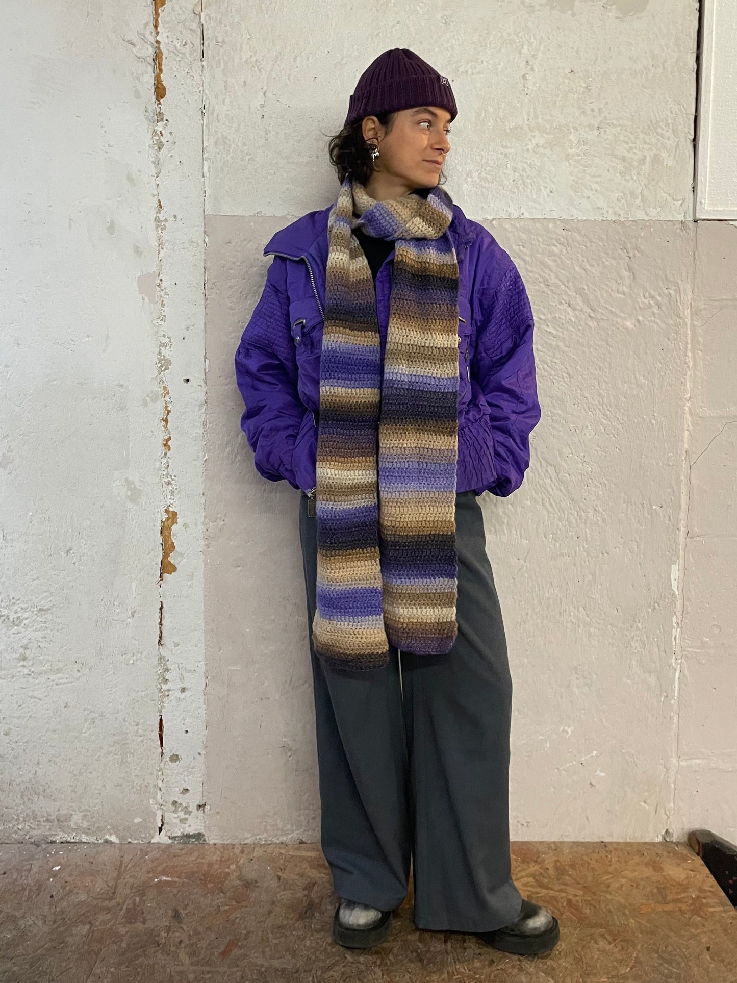 Vintage Olympus Winterjacke Purple