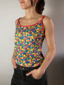 Spaghetti Top Vintage Y2K Smarities Colorful Women – S